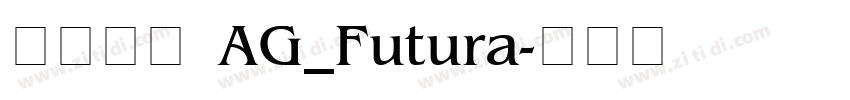 英文字体 AG_Futura字体转换